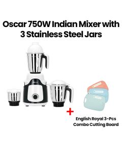 Oscar 750W Indian Mixer with 3 Stainless Steel Jars | OMG750INDK1