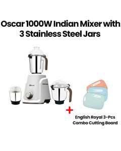 Oscar 1000W Indian Mixer with 3 Stainless Steel Jars | OMG100INDK1