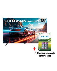 Oscar 65" Frameless QLED 4K UHD WebOS Smart TV with Magic Remote | Black | OS65QLEDW