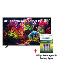 Oscar 85" Frameless UHD 4K WebOS Smart TV with Magic Remote | Black | OS85LW4KM
