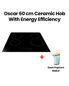 Oscar 60 cm Ceramic Hob with Energy Efficiency - Black |OBD60VCGTM