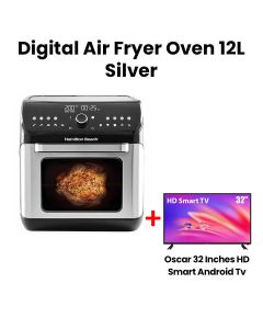 Hamilton Beach Digital Air Fryer Oven 12L - Silver | AF1212-ME