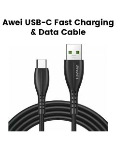 Awei USB-C Fast Charging & Data Cable Black | CL-115T