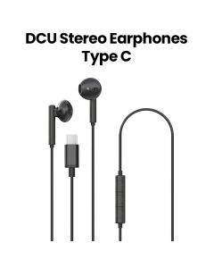 DCU Tecnologic Stereo Earphones USB Type-C – Black |34151011