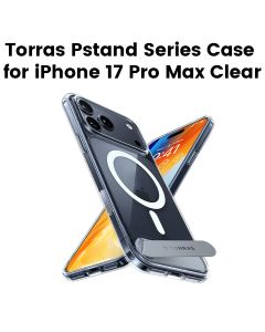 Torras Pstand Series Mobile Case for iPhone 17 Pro Max - Clear| X00FX2567