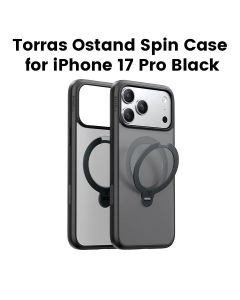 Torras Ostand Spin Series Mobile Case for iPhone 17 Pro - Black | X00FX2570