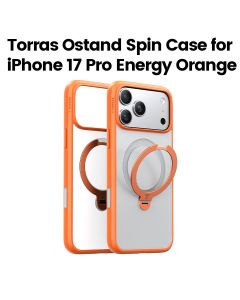 Torras Ostand Spin Series Mobile Case for iPhone 17 Pro - Energy Orange| X00FX2576