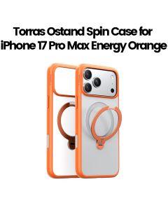Torras Ostand Spin Series Mobile Case for iPhone 17 Pro Max - Energy Orange | X00FX2577
