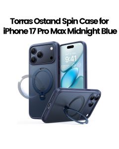 Torras Ostand Spin Series Mobile Case for iPhone 17 Pro Max - Midnight Blue | X00FX2579