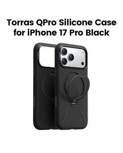 Torras QPro Silicone Mobile Case for iPhone 17 Pro - Obsidian Black | X00FX2590