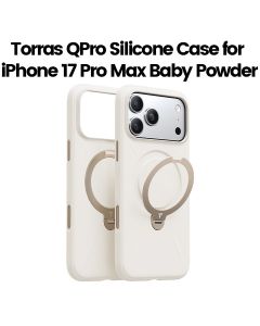 Torras QPro Silicone Mobile Case for iPhone 17 Pro Max - Baby Powder | X00FX2599