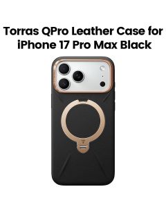 Torras QPro Leather Mobile Case for iPhone 17 Pro Max - Black | X00RP135B059