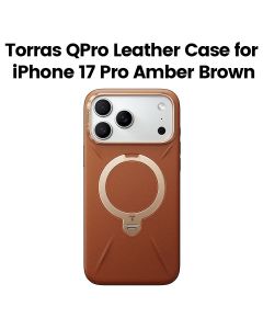 Torras QPro Leather Mobile Case for iPhone 17 Pro - Amber Brown| X00FX2606
