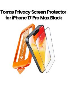 Torras Install Master Privacy Series Screen Protector for iPhone 17 Pro Max - Black | X00FX2627