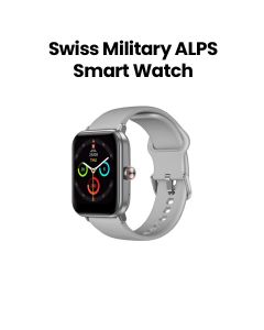 Swiss Military ALPS Smart Watch – Silver Frame / Grey Silicon Strap | SM-WCH-ALPS1-S-GRY