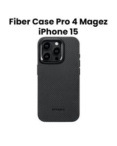 Pitaka iPhone 15 Fiber Case Pro 4 Magez 600D - Black/grey Twill