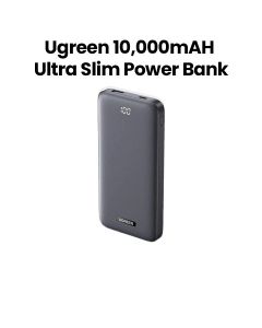 UGREEN 10,000mAh Ultra-Slim Power Bank with USB-A & USB-C | LY
