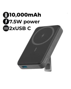Anker MagGo Power Bank with Foldable Stand 10,000mAh, 7.5W - Black | A1652H11
