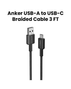 Anker 322 USB-A to USB-C Braided Cable 3FT - Black | A81H5H11
