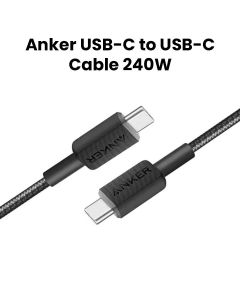 Anker USB-C to USB-C Cable 3FT 240W Bio-Braided - Black | A81D5H11