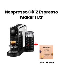 Nespresso CitiZ & Milk Coffee Machine - Platinum Stainless Steel | C145-ME-ME-NE