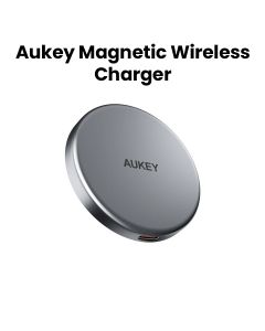 Aukey Magnetic Wireless Charger - Gray |LC-MC10-GY