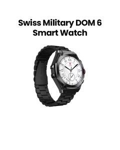 Swiss Military Smart Watch with Black Frame & Gun Metal Strap | SM-WCH-DOM6-BLKF-GUNMS