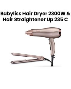 Babyliss Hair Dryer + Straightener Combo 2300W  – Rose Gold | 5514PSDE