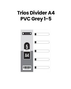 Trios Divider A4 PVC 1-5 - Grey | TS-GS-7005