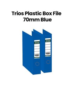 Trios Box File Plastic F/S 70mm | Available Colors - Blue