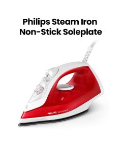 Philips Steam Iron + 2000W Non-Stick Soleplate | Red/Black | GC1742/46