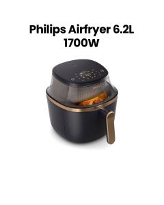 Philips Series  3000 Airfryer See-Through Basket 6.2L | Black | NA332/09
