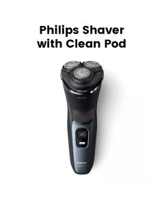 Philips Shaver with Quick Clean Pod and Pouch | S3144/00