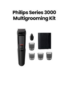 Philips Series 3000 Multigrooming Kit + 6-in-1 Face Styling | Black | MG3710/13/33