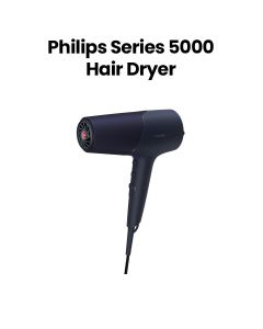 Philips Series 5000 Hair Dryer + ThermoShield Technology | Black | BHD500/03