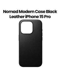 Nomad Modern Leather Case for iPhone 15 Pro | Black | Nomad Leather | NM01613985
