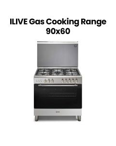 ILIVE 90x60 cm Gas Cooking Range with Glass Lid – Stainless Steel | SO29650LGXBG