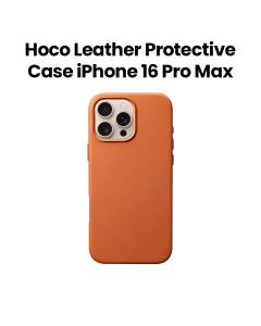 Hoco Leather Protective Case for iPhone 16 Pro Max | Brown | DG29