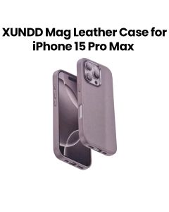 XUNDD Mag Leather Case for iPhone 15 Pro Max | Grey | XDD-0027