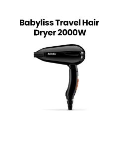 BaByliss Travel Hair Dryer 2000W Compact Design | Black | 5344SDE