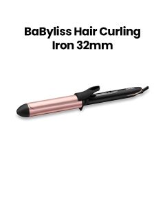 BaByliss Hair Curler 32mm Barrel Advanced Ceramics Heating up to 210°C | Black | C452SDE