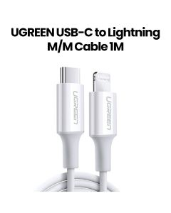 UGREEN USB-C to Lightning Cable Rubber Shell 1M | White | UG-CBL-US171-LTG-USBC-WHT-1M