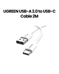 UGREEN USB-A 2.0 to USB-C Cable Nickel Plating 2M | White | UG-CBL-US287-USBC-A-2M-WHT