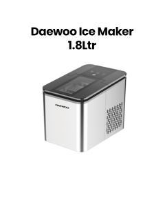 Daewoo Portable Ice Maker 12kg Capacity Stainless Steel with Handle | Silver | DIM202S