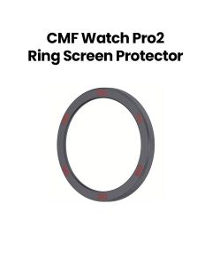 CMF Watch Pro 2 Metal Bezel Case Cover with Ring – Smart Bracelet Screen Protector - Grey/Red