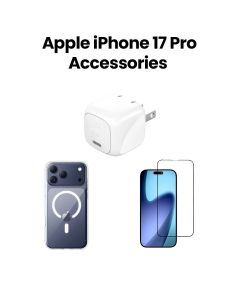 Belkin iPhone 17 Pro Accessories Bundle MegSafe Clear Case + Glass Screen Protector + 30W USB-C Wall Charger | Transparent