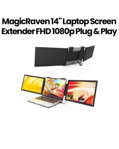MagicRaven 14" Laptop Screen Extender FHD 1080p Plug & Play | Black | Z140A01D