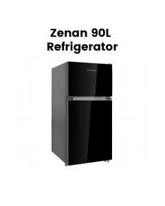 Zenan Refrigerator 90L – Black Glass | ZBC-U89BG