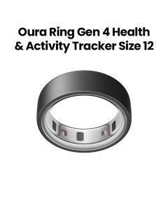 Oura Ring Gen 4 Smart Ring Health & Activity Tracker Size 12 | Stealth | JZ90-54218-12