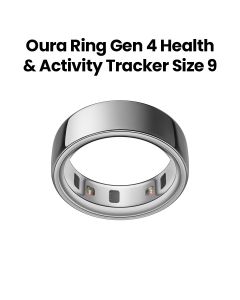 Oura Ring Gen 4 Smart Ring Health & Activity Tracker Size 9 | Silver | JZ90-54217-09